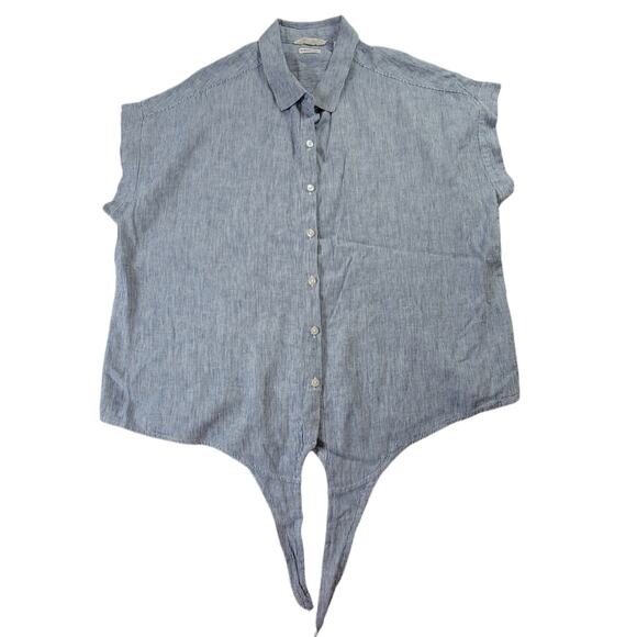 Weatherproof Vintage Washable Linen Short Sleeve Women's LG - Picture 1 of 10